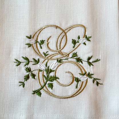 Floral Monogram Towel - New