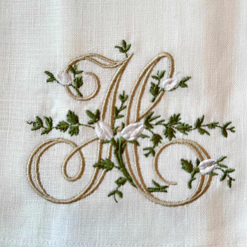 Floral Monogram Towel - New