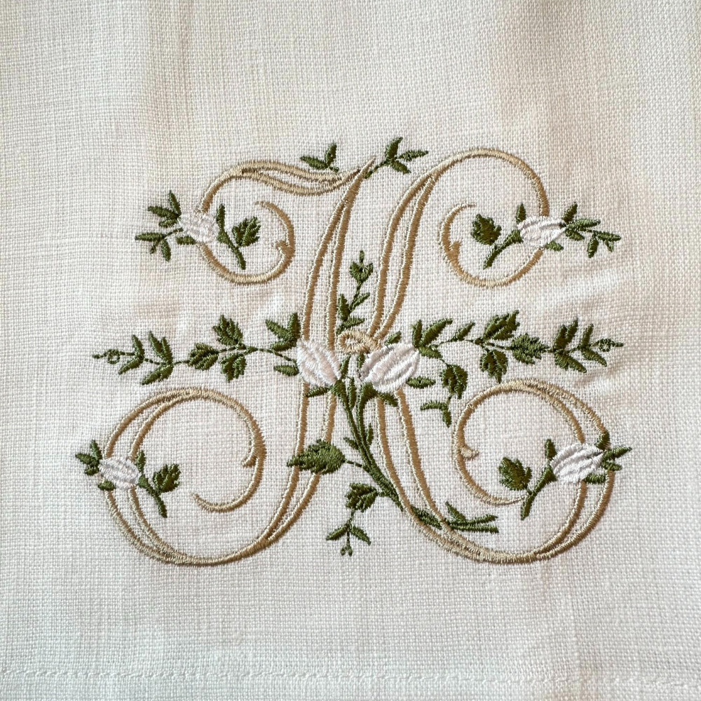 Floral Monogram Towel - New