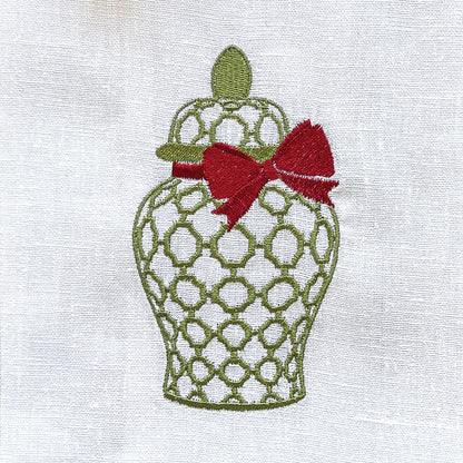 Holiday Ginger Jar Linen Towel