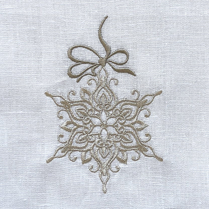 Serviette en lin flocon de neige