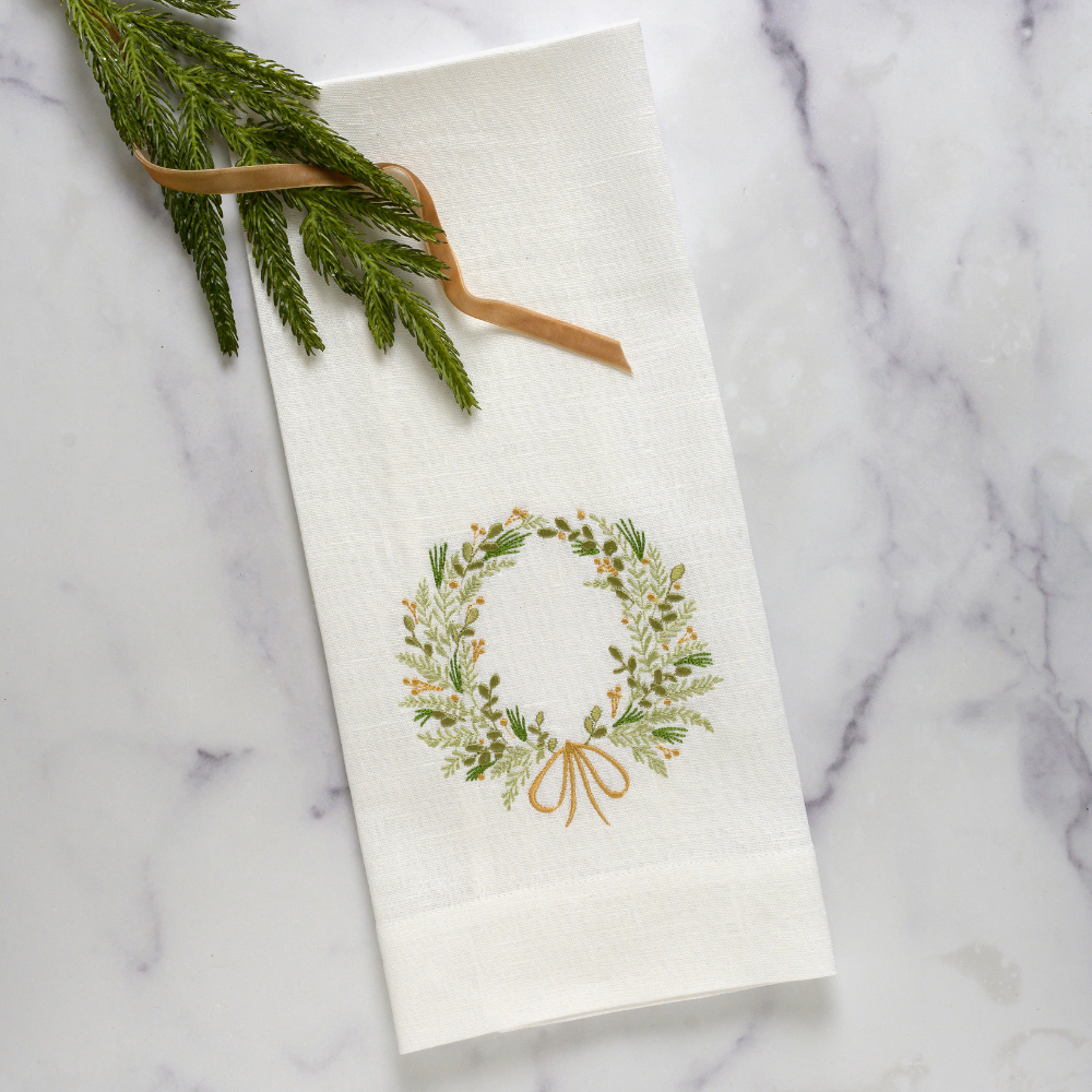 Farmers Market Wreath Towel