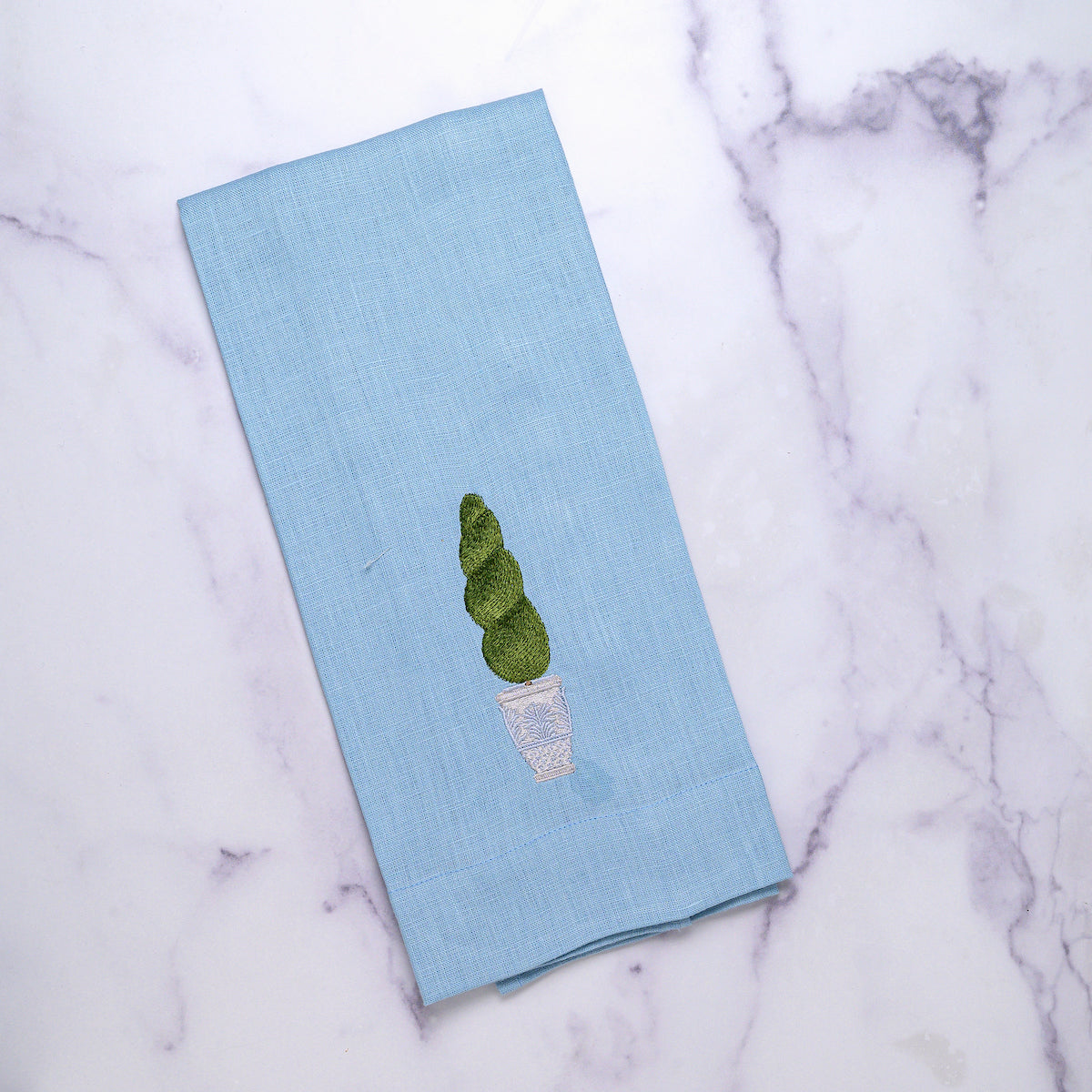 Spiral Topiary Linen Towel - New Color