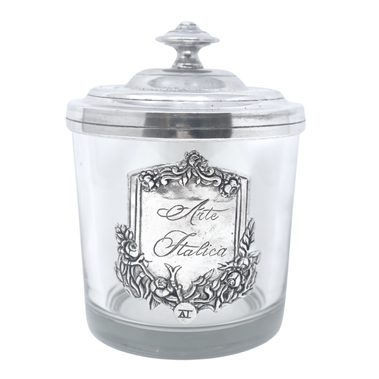 Arte Italica Glass Canister with Pewter Lid