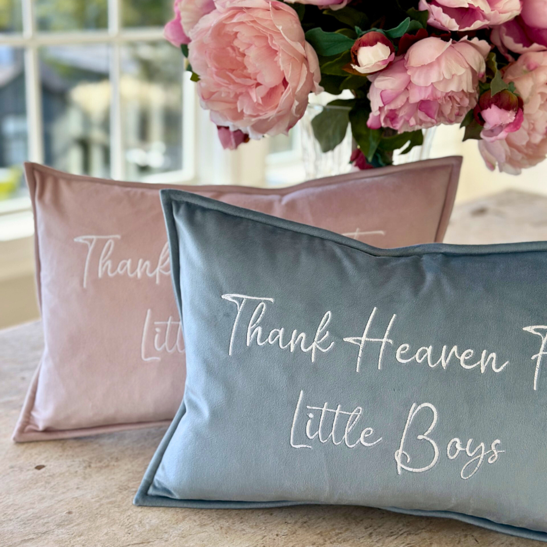 Thank Heaven for Little Boys Boudoir Pillow