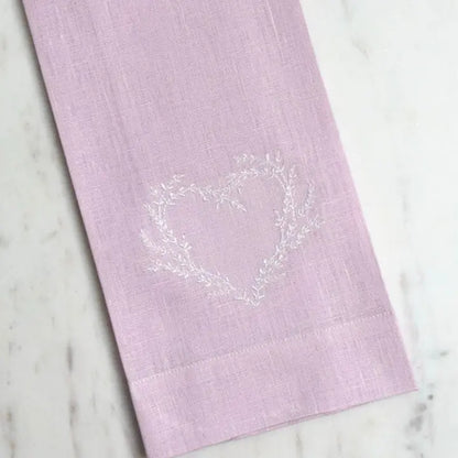 Vineyard Heart Linen Towel - New Color