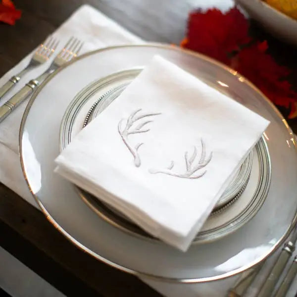 Antler Linen Tri-Fold Napkin