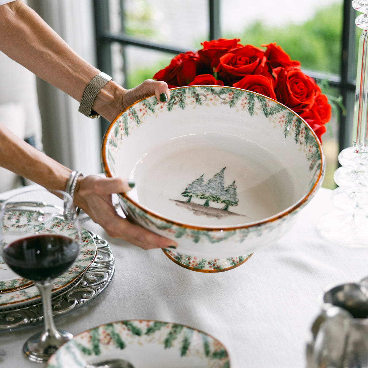 Footed hotsell serving bowl